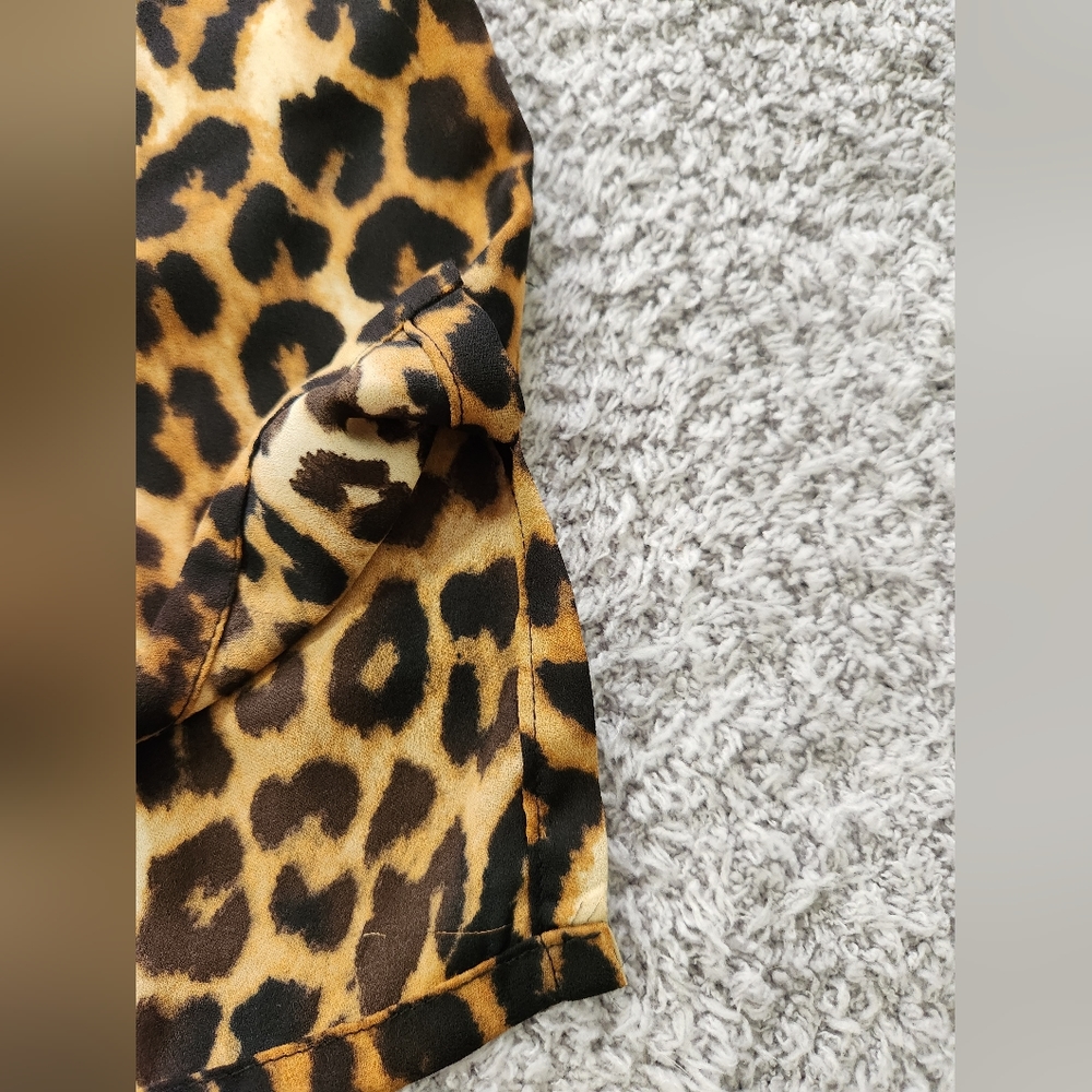 Express Leopard Print Zipper Back Sleeveless Loos… - image 5